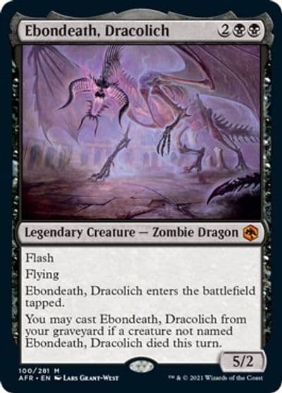 Ebondeath Dracolich Adventures in the Forgotten Realms Magic card