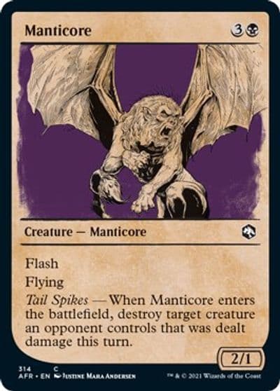 Manticore Showcase Adventures in the Forgotten Realms Magic card