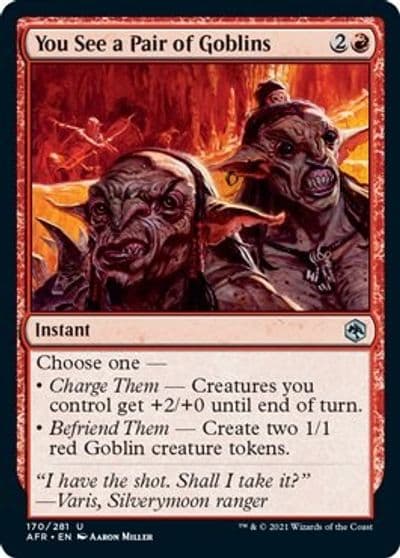 You See a Pair of Goblins Adventures in the Forgotten Realms Magic card