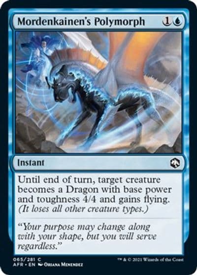 Mordenkainens Polymorph Adventures in the Forgotten Realms Magic card