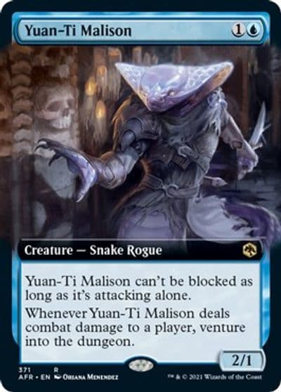 Yuan Ti Malison Extended Art Adventures in the Forgotten Realms Magic card