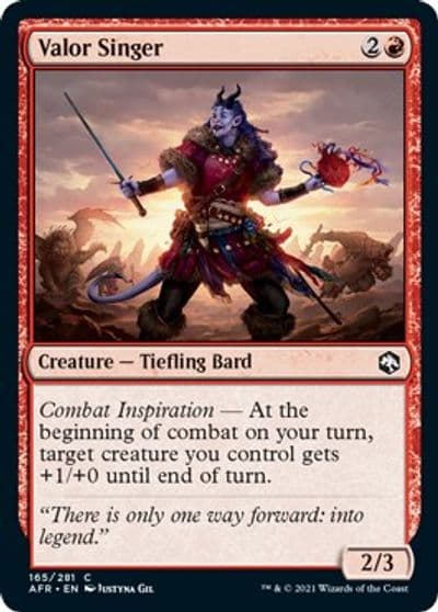 Valor Singer Adventures in the Forgotten Realms Magic card