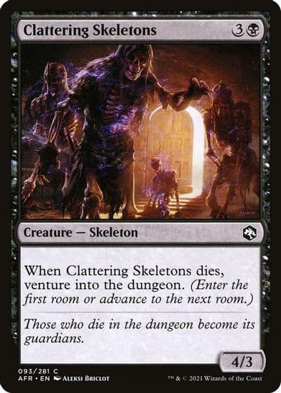 Clattering Skeletons Adventures in the Forgotten Realms Magic card