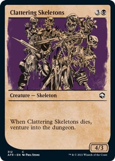Clattering Skeletons Showcase Adventures in the Forgotten Realms Magic card