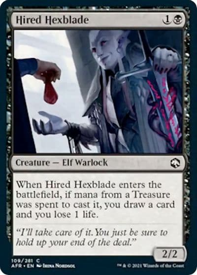 Hired Hexblade Adventures in the Forgotten Realms Magic card