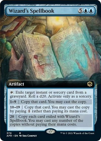 Wizards Spellbook Extended Art Adventures in the Forgotten Realms Magic card