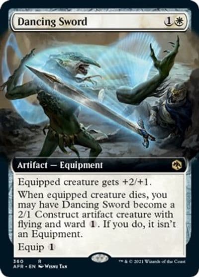 Dancing Sword Extended Art Adventures in the Forgotten Realms Magic card
