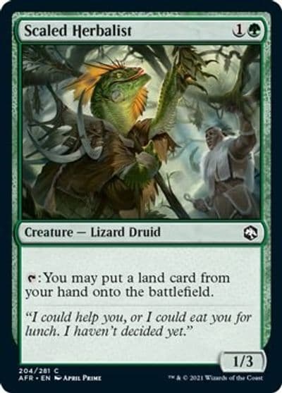 Scaled Herbalist Adventures in the Forgotten Realms Magic card