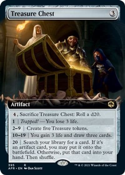 Treasure Chest Extended Art Adventures in the Forgotten Realms Magic card