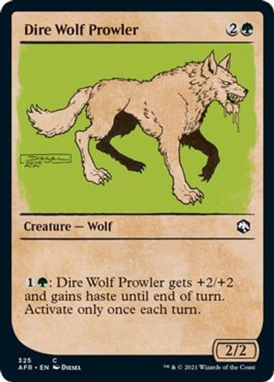 Dire Wolf Prowler Showcase Adventures in the Forgotten Realms Magic card