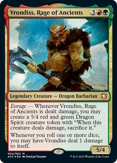 Vrondiss Rage of Ancients Commander: Adventures in the Forgotten Realms Magic card