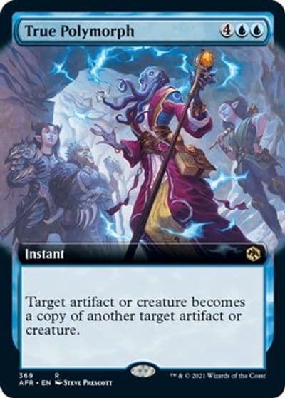 True Polymorph Extended Art Adventures in the Forgotten Realms Magic card