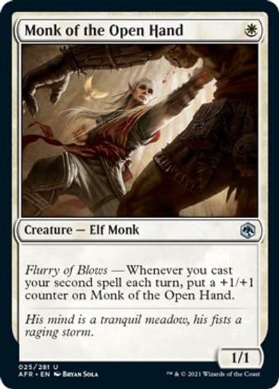 Monk of the Open Hand Adventures in the Forgotten Realms Magic card