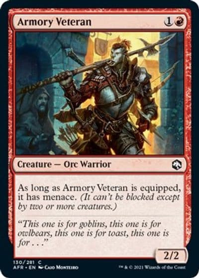 Armory Veteran Adventures in the Forgotten Realms Magic card