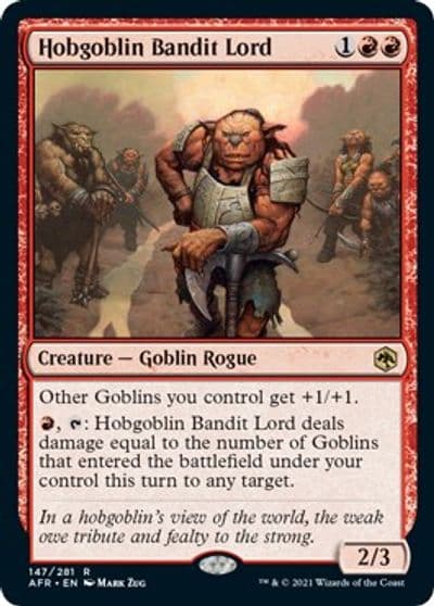 Hobgoblin Bandit Lord Adventures in the Forgotten Realms Magic card