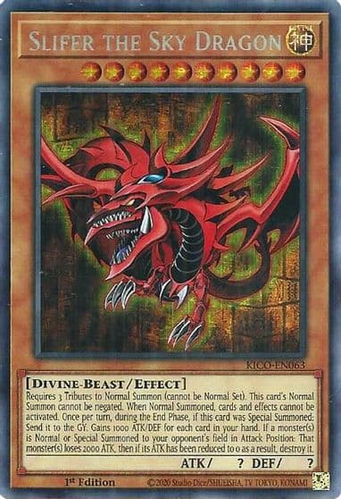 Slifer the Sky Dragon Secret Pharaohs Rare King's Court Yu-Gi-Oh! card