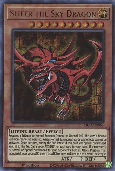 Slifer the Sky Dragon Ultra Pharaohs Rare King's Court Yu-Gi-Oh! card
