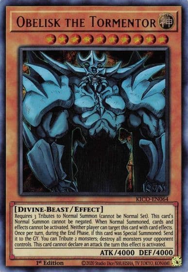Obelisk the Tormentor Ultra Pharaohs Rare King's Court Yu-Gi-Oh! card