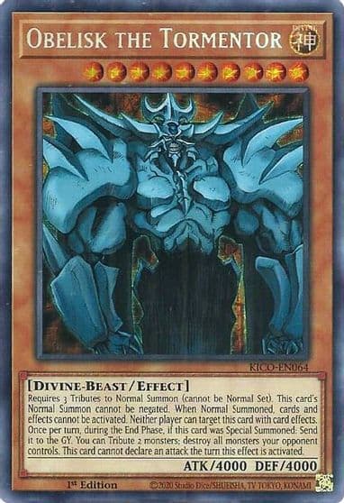 Obelisk the Tormentor Secret Pharaohs Rare King's Court Yu-Gi-Oh! card