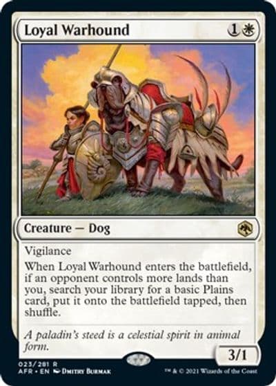 Loyal Warhound Adventures in the Forgotten Realms Magic card