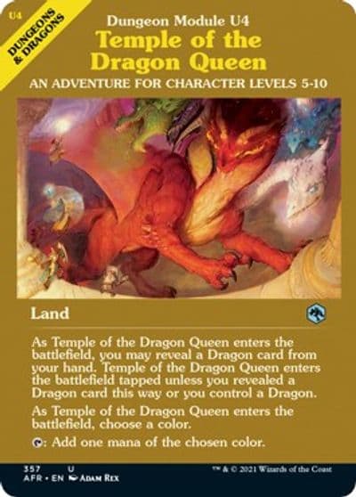 Temple of the Dragon Queen Dungeon Module Adventures in the Forgotten Realms Magic card