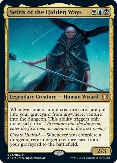 Sefris of the Hidden Ways Display Commander Thick Stock Commander: Adventures in the Forgotten Realms Magic card