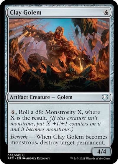 Clay Golem Commander: Adventures in the Forgotten Realms Magic card