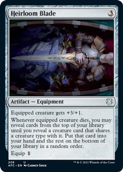 Heirloom Blade Commander: Adventures in the Forgotten Realms Magic card