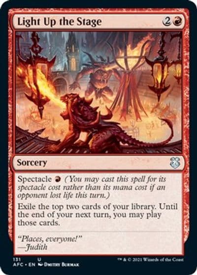 Light Up the Stage Commander: Adventures in the Forgotten Realms Magic card