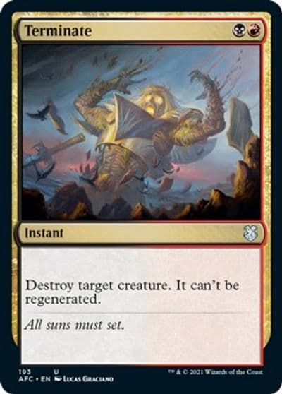 Terminate Commander: Adventures in the Forgotten Realms Magic card