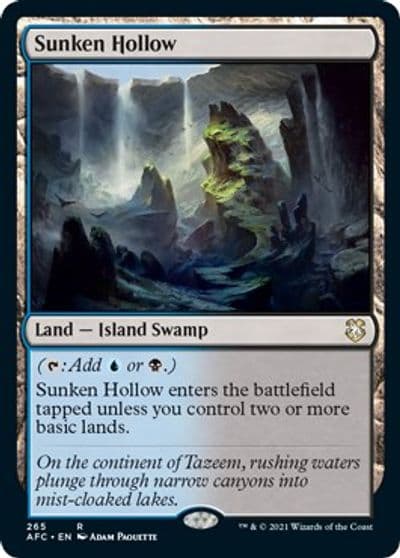 Sunken Hollow Commander: Adventures in the Forgotten Realms Magic card