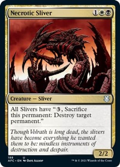 Necrotic Sliver Commander: Adventures in the Forgotten Realms Magic card
