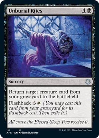 Unburial Rites Commander: Adventures in the Forgotten Realms Magic card