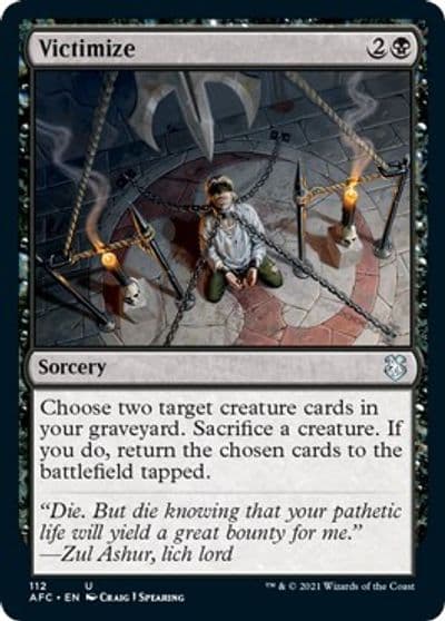 Victimize Commander: Adventures in the Forgotten Realms Magic card