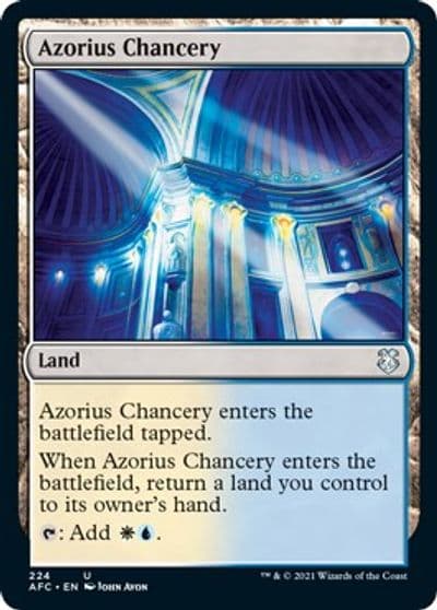Azorius Chancery Commander: Adventures in the Forgotten Realms Magic card