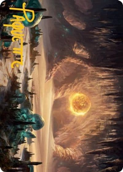 Plains 265 Art Card Gold Stamped Signature Art Series: Adventures in the Forgotten Realms Magic card