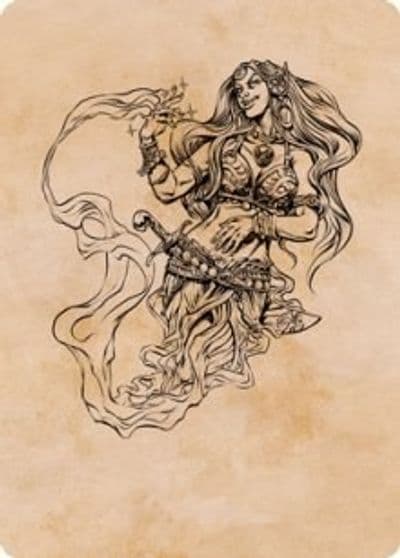 Djinni Windseer Showcase Art Card Art Series: Adventures in the Forgotten Realms Magic card