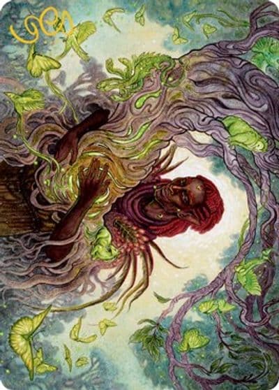 Circle of Dreams Druid Art Card Gold Stamped Signature Art Series: Adventures in the Forgotten Realms Magic card