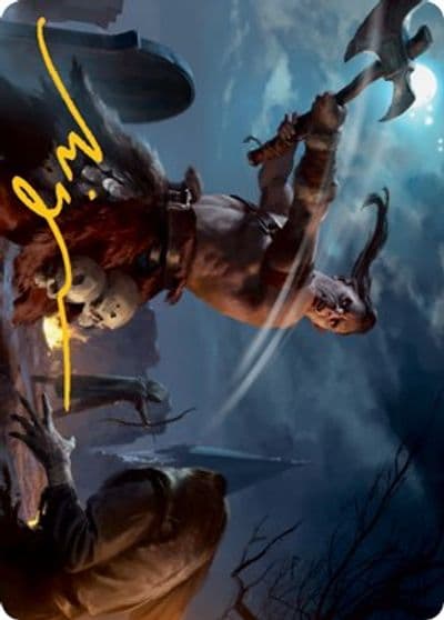 Critical Hit Art Card Gold Stamped Signature Art Series: Adventures in the Forgotten Realms Magic card
