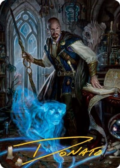 Mordenkainen Art Card Gold Stamped Signature Art Series: Adventures in the Forgotten Realms Magic card