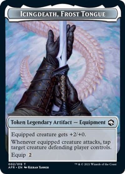 Icingdeath Frost Tongue Token Adventures in the Forgotten Realms Magic card