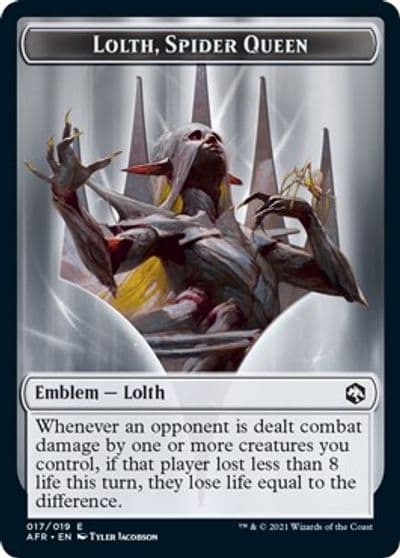Emblem Lolth Spider Queen Adventures in the Forgotten Realms Magic card