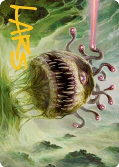 Beholder Art Card Gold Stamped Signature Art Series: Adventures in the Forgotten Realms Magic card