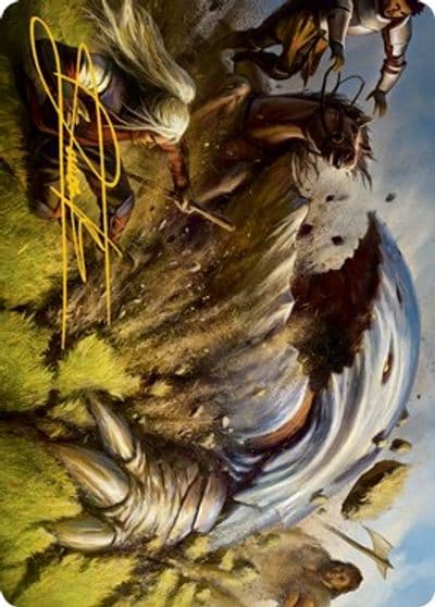 Bulette Art Card Gold Stamped Signature Art Series: Adventures in the Forgotten Realms Magic card