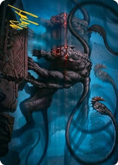 Displacer Beast Art Card Gold Stamped Signature Art Series: Adventures in the Forgotten Realms Magic card