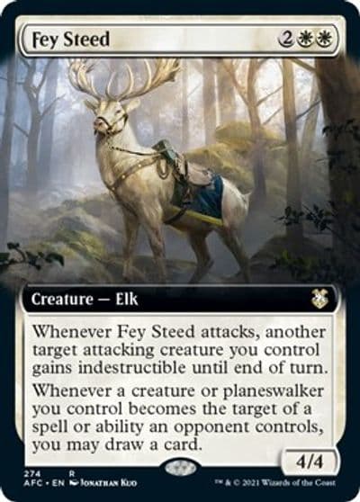 Fey Steed Extended Art Commander: Adventures in the Forgotten Realms Magic card