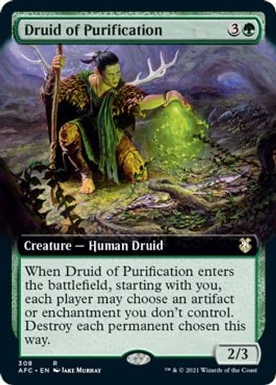 Druid of Purification Extended Art Commander: Adventures in the Forgotten Realms Magic card