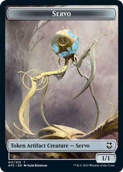 Servo Zombie Double Sided Token Commander: Adventures in the Forgotten Realms Magic card