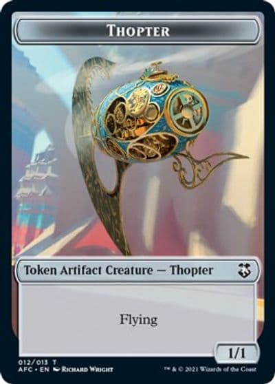 Thopter Treasure Double Sided Token Commander: Adventures in the Forgotten Realms Magic card