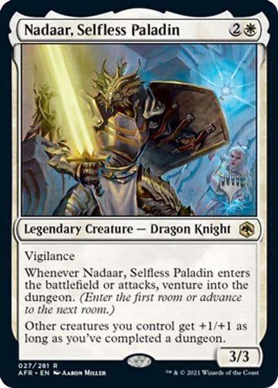 Nadaar Selfless Paladin Promo Pack: Adventures in the Forgotten Realms Magic card
